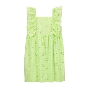 Carter's Light Green Eyelet Dress with Ruffles